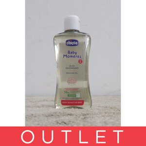 CHICCO Olej masážny s bavlnou a vitamínom E Baby Moments Sensitive 74 % prírodných zložiek 200 ml