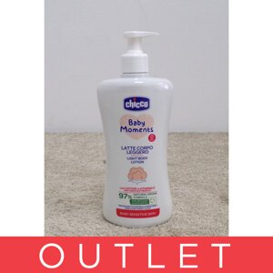 CHICCO Mlieko jemné telové s dávkovačom Baby Moments Sensitive 97 % prírodných zložiek 500 ml