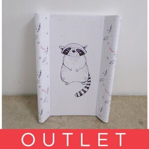 CEBA Podložka prebaľovacia 2-hranná s pevnou doskou (50x70) Comfort Raccoon