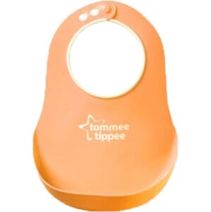TOMMEE TIPPEE Plastový podbradník Basic-oranžová