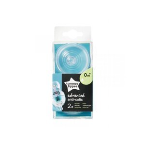 TOMMEE TIPPEE Náhradný cumlík Advanced Anti-Colic Slow Flow 0m+ 2 ks
