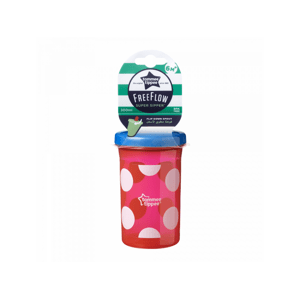 TOMMEE TIPPEE Hrnček Free Flow Supper Sipper 300 ml (6 m+) - červený