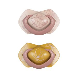 CANPOL BABIES Cumlík silikónový symetrický Light touch GOLD 6-18m 2ks ružový
