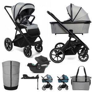 MUUVO Kočík kombinovaný Slick 2.0 set 2v1 Light grey + CYBEX Aton B2 i-Size + základňa