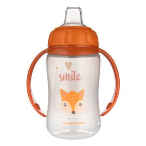 CANPOL BABIES Hrnček tréningový s úchytmi Cute Animals oranžová líška, 320ml