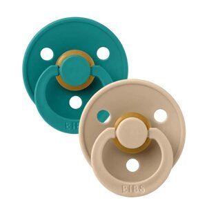 BIBS Cumlíky z prírodného kaučuku Colour 2ks, veľkosť 2 - Taupe / Scuba