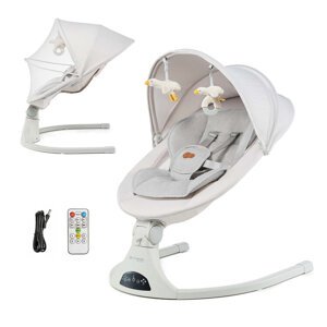 KINDERKRAFT SELECT Lehátko pohupujúce 2v1 Tulsy Beige, do 9kg