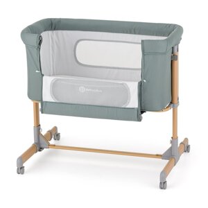 PETITE&MARS Postieľka detská polohovateľná Grace Compact Foggy Green