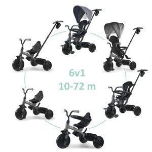 QPLAY Trojkolka Elite Platinum Grey, 6 v 1, vek 10-72 mesiacov