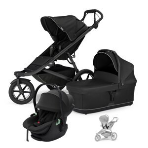THULE Kočík 3v1 Urban Glide 3 Black s autosedačkou Maple Black a adaptérmi