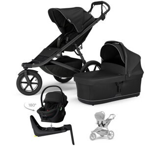 THULE Kočík 4v1 Urban Glide 3 Black s autosedačkou Maple Black, základňou Alfi a adaptérmi