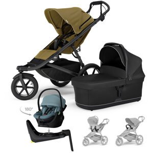 THULE Kočík 4v1 Urban Glide 3 Nutria s autosedačkou Maple Mid Blue, základňou a príslušenstvom
