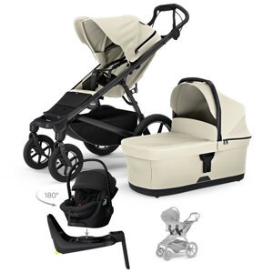 THULE Kočík 4v1 Urban Glide 4 Beige s autosedačkou Maple Black, základňou Alfi a adaptérmi