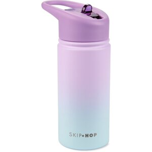 SKIP HOP Fľaša so slamkou nerezová Wander - ombré purple, 450ml