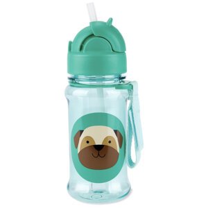 SKIP HOP Zoo tritan Fľaša so slamkou 355ml Mopslík 12m+
