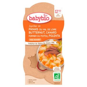 EXP: 08.03.2025 2x BABYBIO Paštrnák s maslovou tekvíc, kačicou a polentou 200 g