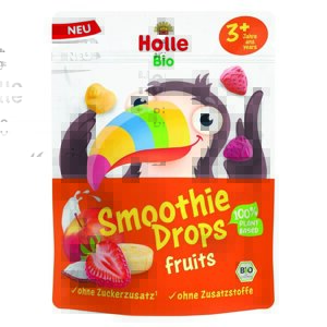 HOLLE Bio Cukríky ovocné Smoothies drops s kokosovým mliekom 15g (3r+)