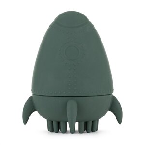 PETITE&MARS Hračka silikónová do vody s kefkou Splashy Rocket Misty Green 6m+