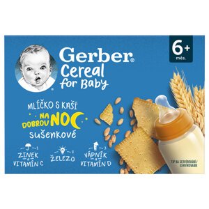 GERBER Mliečko s kašou sušienkové Cereal 2x200 ml