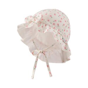STERNTALER Klobúk na zaväzovanie s UV filtrom 50+ kvety dievča-47 cm-9-12 m