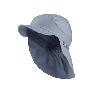 STERNTALER Šiltovka s ochranou krku z bavlneného popelínu s UV filtrom 50+ sivá chlapec-51 cm 18-24