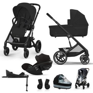 CYBEX Kočík kombinovaný Balios S Lux Black Moon Black Gold 2024 s autosedačkou a doplnkami