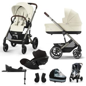 CYBEX Kočík kombinovaný Balios S Lux Seashell Beige Gold 2024 s autosedačkou a doplnkami