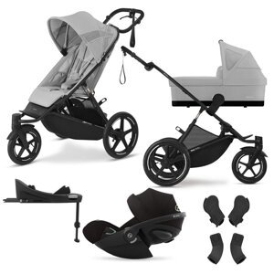 CYBEX Kočík športový a bežecký Avi Spin Fog Grey Gold s autosedačkou a doplnkami