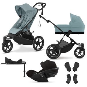 CYBEX Kočík športový a bežecký Avi Spin Stormy Blue Gold s autosedačkou a doplnkami