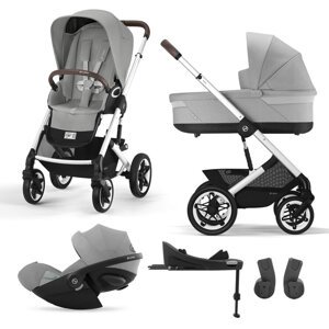CYBEX Kočík kombinovaný Talos S Lux Stone Grey Gold s autosedačkou a doplnkami