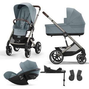 CYBEX Kočík kombinovaný Talos S Lux Stormy Blue Gold s autosedačkou a doplnkami