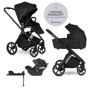 EASYWALKER Kočík kombinovaný Zoey Pure Black + CYBEX Aton B2 i-Size + základňa
