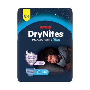 HUGGIES® Nohavičky plienkové jednorazové DryNites MEGA 48-60 kg Boy, 20 ks, XL