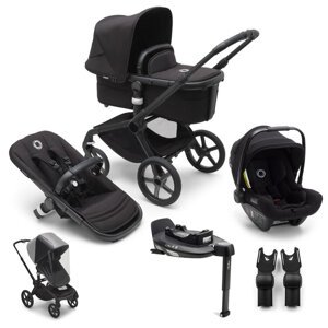BUGABOO SET Kočík 4v1 Fox 5 Black/Midnight black-Midnight black+Turtle Air by Nuna+príslušenstvo
