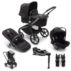 BUGABOO SET Kočík 4v1 Fox 5 Graphite/Midnight black-Midnight black+Turtle Air by Nuna+príslušenstvo