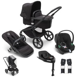 BUGABOO SET Kočík 4v1 Fox 5 Black/Midnight black-Midnight black+CYBEX Aton B2 i-Size+príslušenstvo