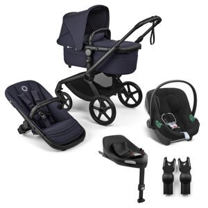 BUGABOO SET Kočík 4v1 Fox 5 Renew Black/Deep indigo-Deep indigo+CYBEX Aton B2 i-Size+príslušenstvo