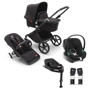 BUGABOO SET Kočík 4v1 Fox Cub Black/Midnight black-Midnight black+CYBEX Aton B2 i-Size+príslušenstv