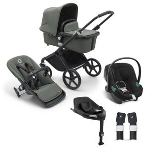 BUGABOO SET Kočík 4v1 Fox Cub Black/Forest green-Forest green+CYBEX Aton B2 i-Size+príslušenstvo