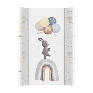CEBA BABY Podložka prebaľovacia 2-hranná s pevnou doskou (50x70) Basic Rainbow Walk