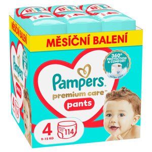 PAMPERS Nohavičky plienkové Premium Care veľ. 4 (9-15 kg) 114 ks