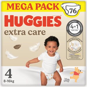 HUGGIES® Plienky jednorazové Extra Care veľ. 4, 76 ks BOX