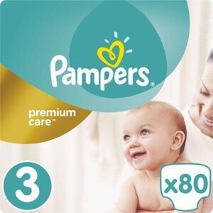 PAMPERS Premium Care Plienky jednorazové 3 (5-9 kg) 80 ks