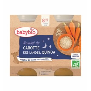 BABYBIO Večerné menu mrkvové Mouliné a quinoa 2x 200 g