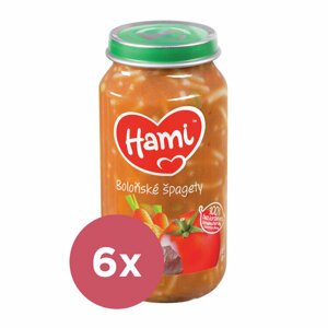 6x HAMI Špagety s hovädzím a zeleninou (250 g) - mäsovo-zeleninový príkrm