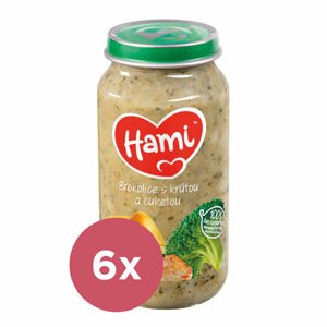 6x HAMI Brokolica a morčacie prsia (250 g) - mäsovo-zeleninový príkrm
