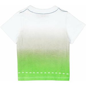 BOBOLI Tričko krátky rukáv auto, 86 cm - biela / zelená, chlapec