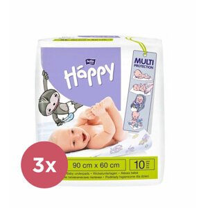 3x BELLA HAPPY detské prebaľovacie podložky (90 x 60 cm) 5 ks