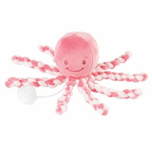 NATTOU Prvá hračka bábätka hrajúca chobotnička PIU PIU Lapidou pink coral - light