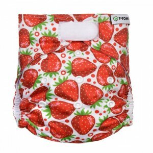 T-TOMI Plienka nohavičková AIO - prebaľovací set suchý zips, strawberries